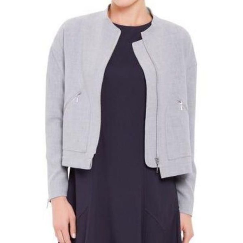 Ellen Tracy Zippered Cropped Jacket 2